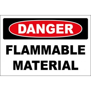 Hinweisschild Flammable Material · Danger