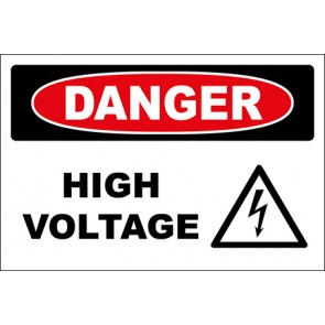 Hinweisschild High Voltage · Danger | selbstklebend