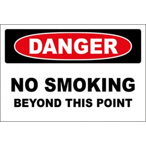 Aufkleber No Smoking Beyond This Point · Danger · OSHA Arbeitsschutz