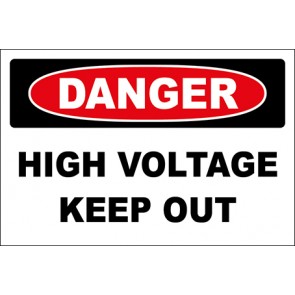 Aufkleber High Voltage Keep Out · Danger | stark haftend