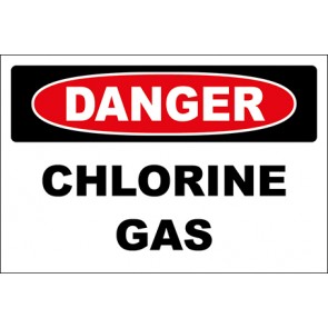 Aufkleber Chlorine Gas · Danger · OSHA Arbeitsschutz