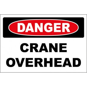 Aufkleber Crane Overhead · Danger · OSHA Arbeitsschutz