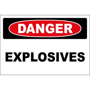 Hinweisschild Explosives · Danger | selbstklebend