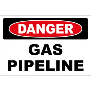 Hinweisschild Gas Pipeline · Danger · OSHA Arbeitsschutz
