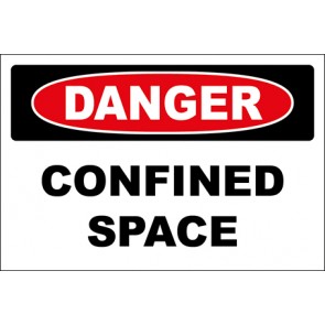 Aufkleber Confined Space · Danger · OSHA Arbeitsschutz