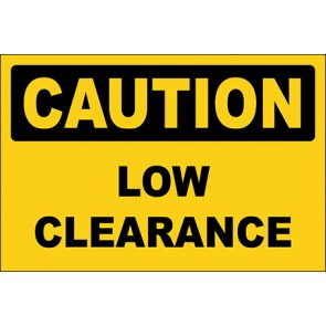 Magnetschild Low Clearance · Caution · OSHA Arbeitsschutz