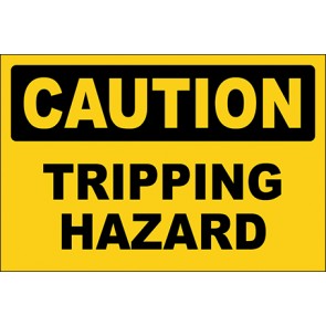 Aufkleber Tripping Hazard · Caution | stark haftend