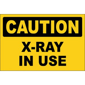 Aufkleber X-Ray In Use · Caution · OSHA Arbeitsschutz
