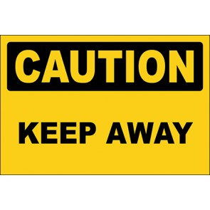 Aufkleber Keep Away · Caution | stark haftend