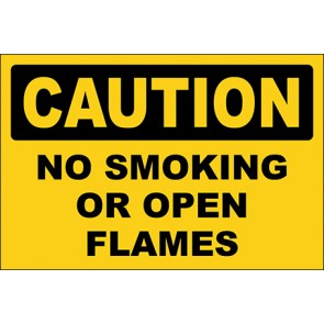 Magnetschild No Smoking Or Open Flames · Caution · OSHA Arbeitsschutz