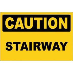Hinweisschild Stairway · Caution · OSHA Arbeitsschutz
