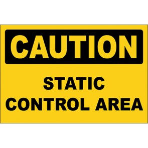 Aufkleber Static Control Area · Caution · OSHA Arbeitsschutz