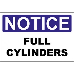 Magnetschild Full Cylinders · Notice · OSHA Arbeitsschutz