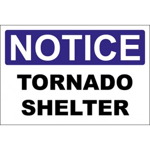 Magnetschild Tornado Shelter · Notice · OSHA Arbeitsschutz
