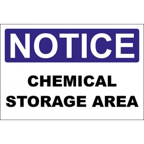 Magnetschild Chemical Storage Area · Notice · OSHA Arbeitsschutz