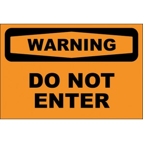 Aufkleber Do Not Enter · Warning | stark haftend