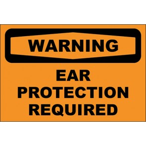 Hinweisschild Ear Protection Required · Warning | selbstklebend