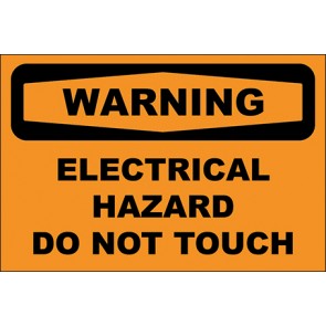 Hinweisschild Electrical Hazard Do Not Touch · Warning