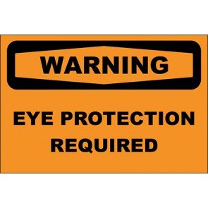 Hinweisschild Eye Protection Required · Warning | selbstklebend