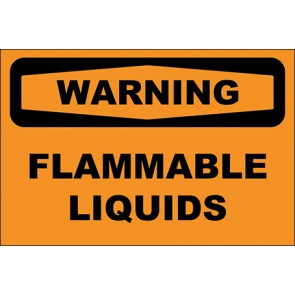 Hinweisschild Flammable Liquids · Warning