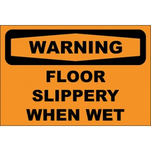 Magnetschild Floor Slippery When Wet · Warning