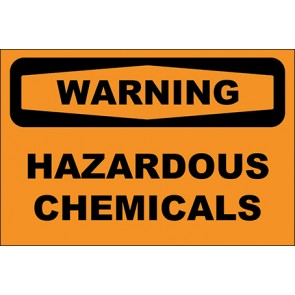 Hinweisschild Hazardous Chemicals · Warning · OSHA Arbeitsschutz