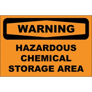 Aufkleber Hazardous Chemical Storage Area · Warning | stark haftend