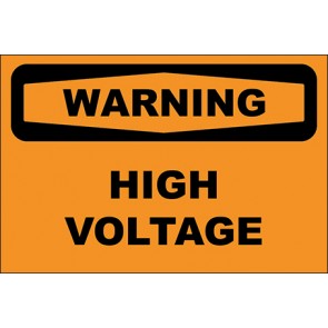 Hinweisschild High Voltage · Warning · OSHA Arbeitsschutz