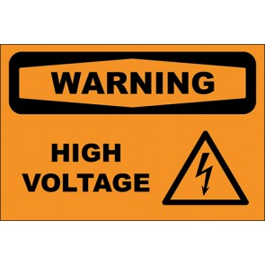 Magnetschild High Voltage With Picture · Warning