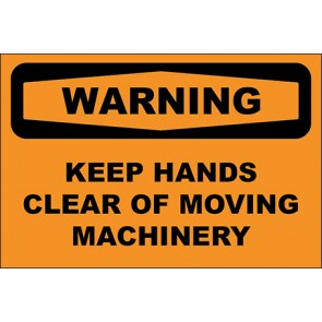 Aufkleber Keep Hands Clear Of Moving Machinery · Warning | stark haftend