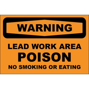 Hinweisschild Lead Work Area Poison No Smoking Or Eating · Warning | selbstklebend