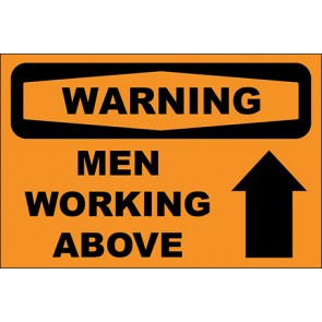 Hinweisschild Men Working Above · Warning | selbstklebend