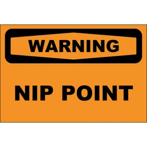 Hinweisschild Nip Point · Warning · OSHA Arbeitsschutz