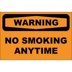 Hinweisschild No Smoking Anytime · Warning