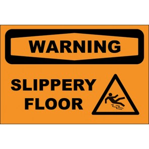Hinweisschild Slippery Floor · Warning