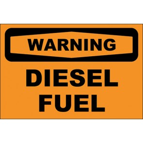 Hinweisschild Diesel Fuel · Warning | selbstklebend