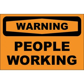 Hinweisschild People Working · Warning