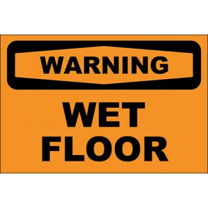 Hinweisschild Wet Floor · Warning