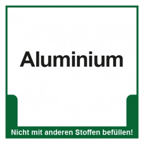 Schild Mülltrennung Aluminium | selbstklebend