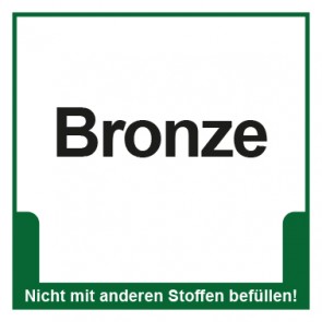 Aufkleber Mülltrennung Umweltschutz Bronze