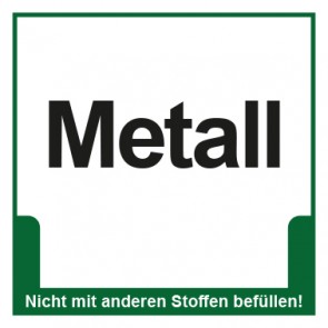 Schild Mülltrennung Metall | selbstklebend