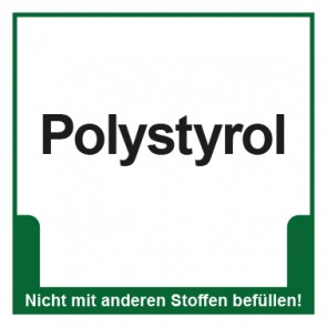 Aufkleber Mülltrennung Polystyrol | stark haftend