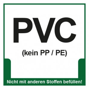 Aufkleber Mülltrennung PVC · Kein PP - PE | stark haftend