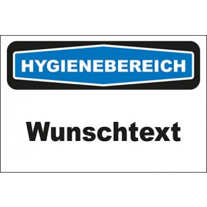 Hinweisschild Hygienebereich Wunschtext | MAGNETSCHILD