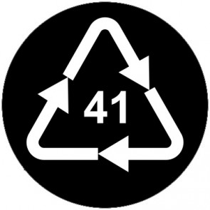 Schild Recycling Code 41 · ALU · Aluminium | rund · schwarz
