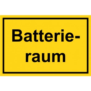 Aufkleber Batterieraum schwarz · gelb 