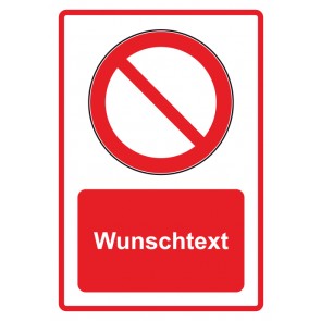 Aufkleber Verbotszeichen Piktogramm & Text deutsch · Allgemeines Verbotszeichen · rot (Verbotsaufkleber)