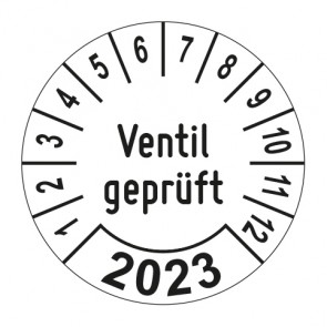 Jahresprüfplakette Ventil geprüft - Jahreszahl im Bogen_1