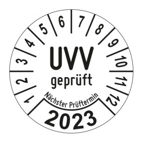 Jahresprüfplakette UVV geprüft - Jahreszahl im Bogen_1