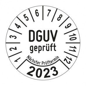 Jahresprüfplakette DGUV geprüft - Jahreszahl im Bogen_1